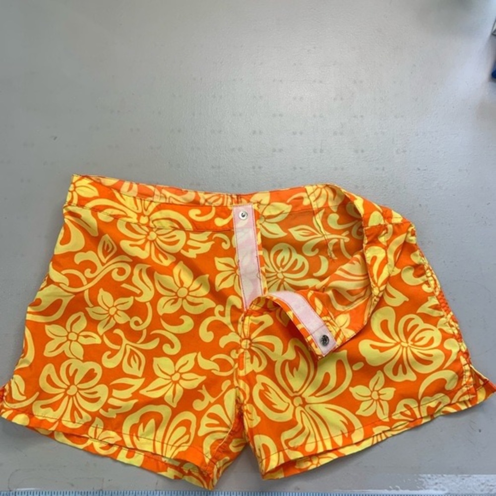 Steve & Barrys Swimwear Women's Boy Shorts Size Small Microfiber Orange - Picture 8 of 11